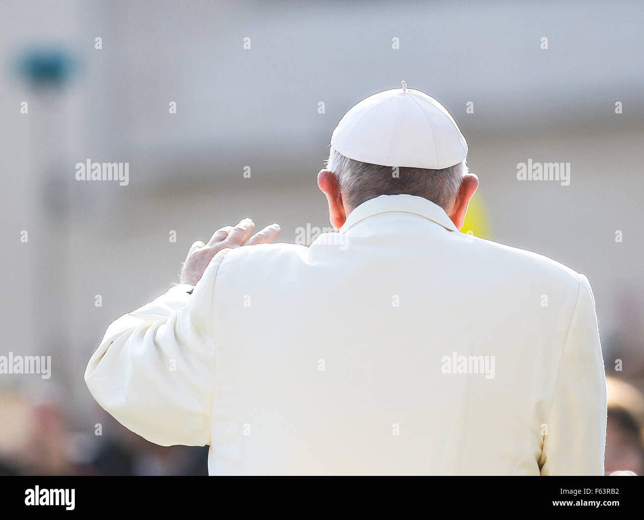 Pope Francis during weekly general audience Stock Photo