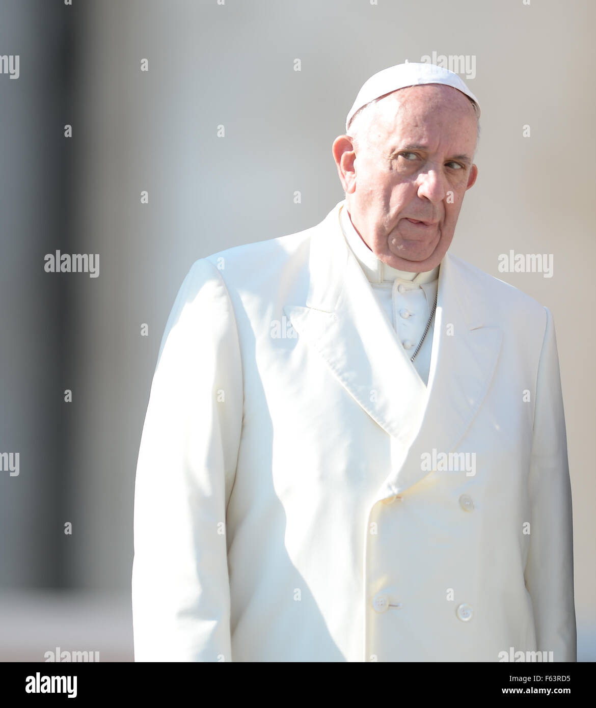 Pope Francis during weekly general audience Stock Photo