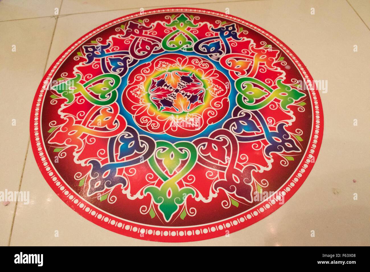rangoli design with best color composition and rainbow design for ...