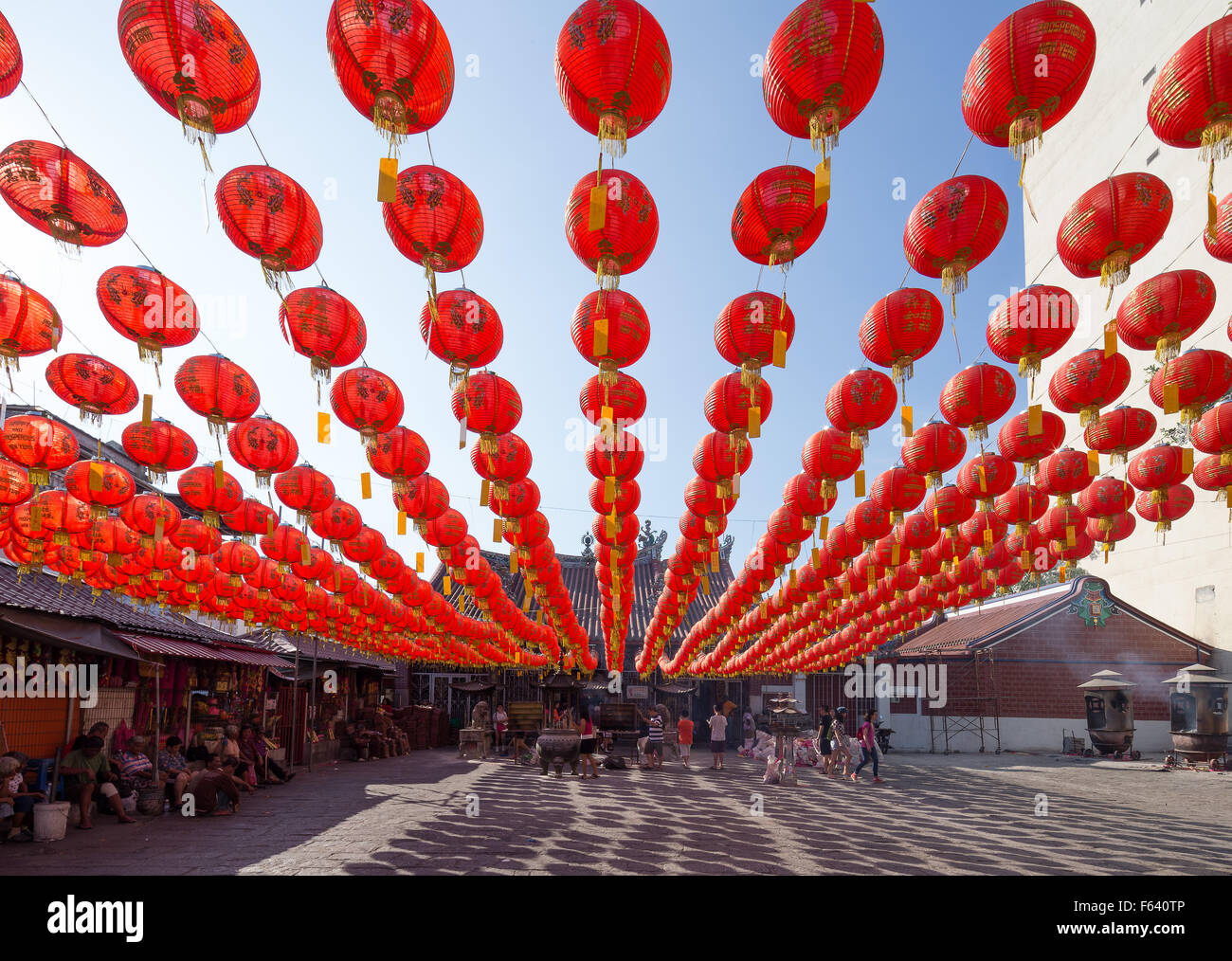Chinese New Year Decoration, town. Penang Malaysia Stock Photo