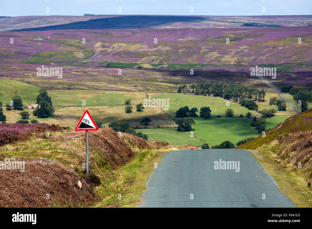Steep Hill Road Sign in Westerdale, North York Moors National Park Stock Photo 89828786 Alamy