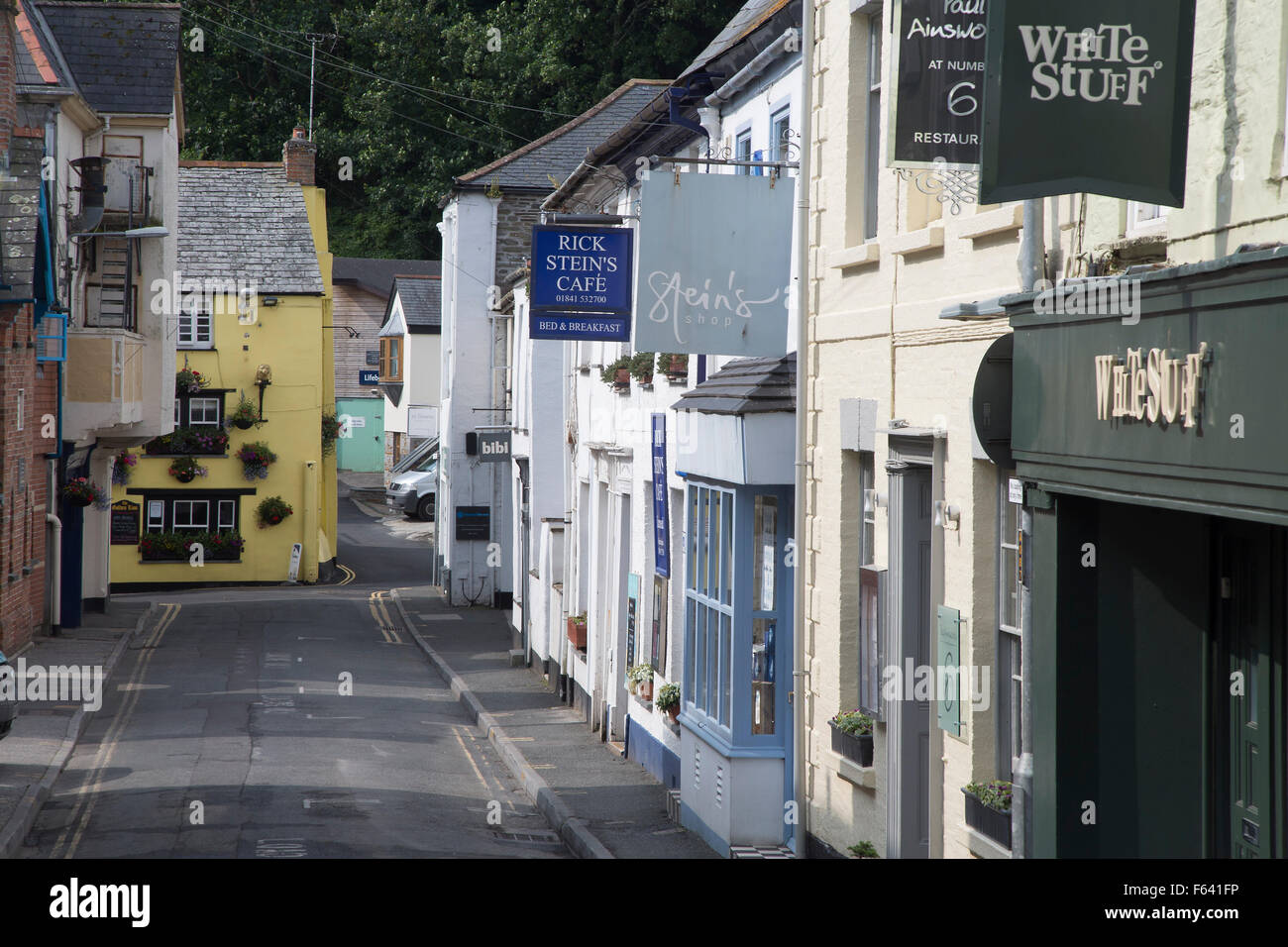 A street in Padstow, Cornwall Stock Photo