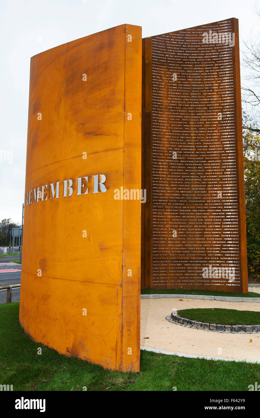 Lostock Hall, Preston, Lancashire 11th November, 2015. Commemoration of