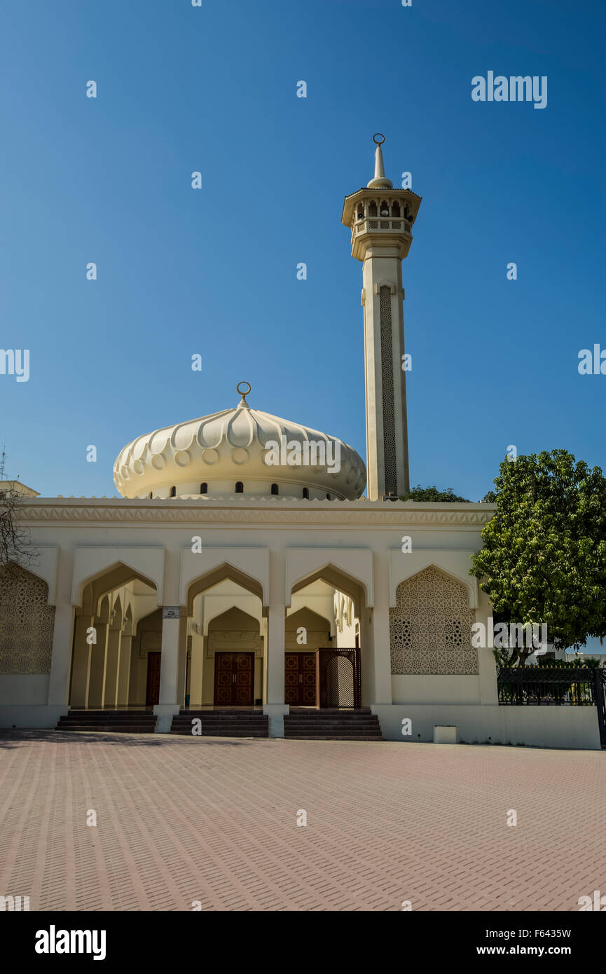 Dubai Bastakia Heritage Quarter. Royal Court Mosque Stock Photo