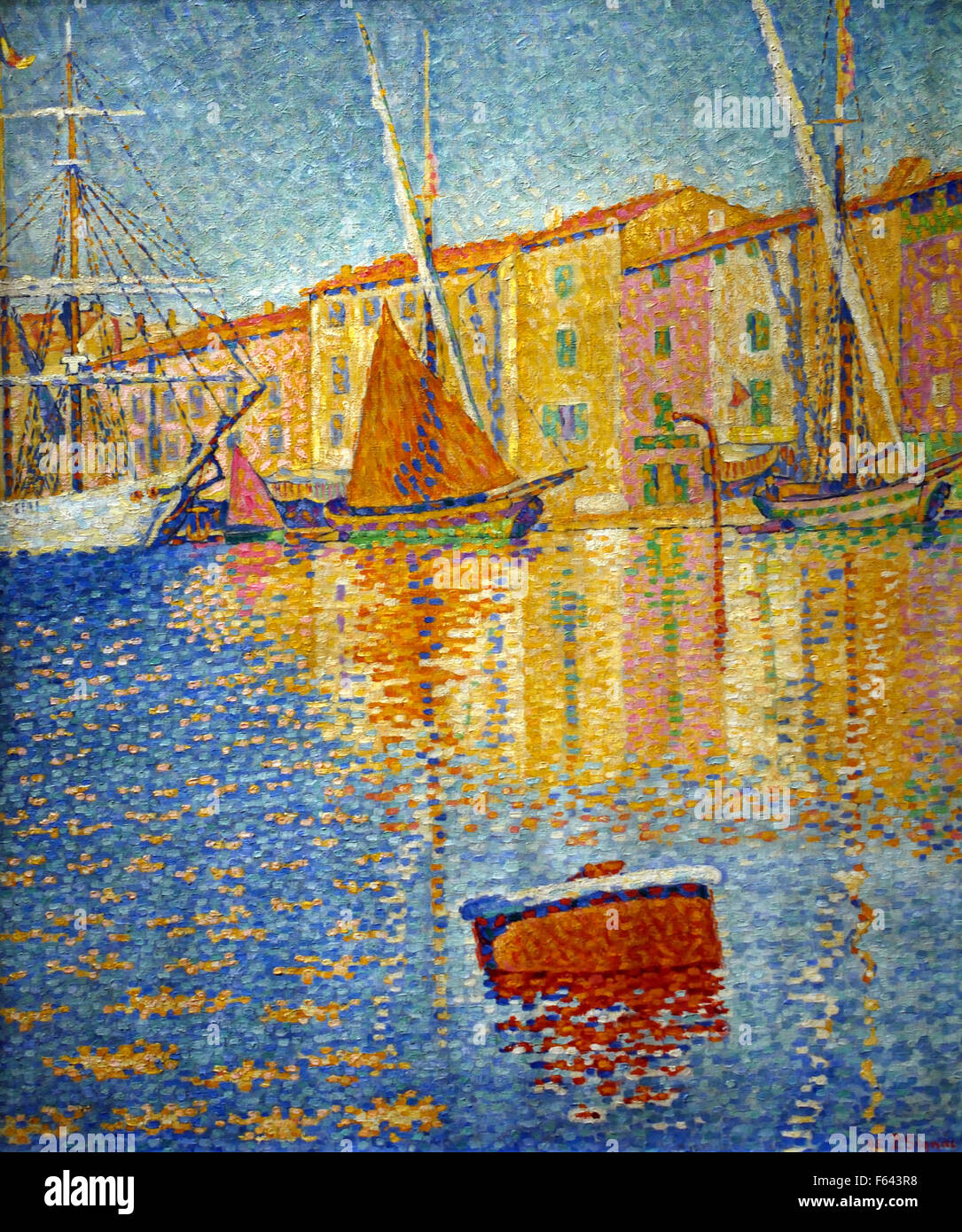 Paul Signac 1863 - 1935 France French  The Red Buoy. 1895. Stock Photo