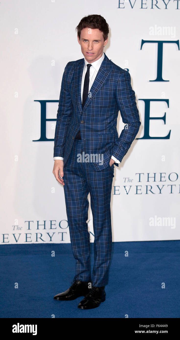Dec 09, 2014 - London, England, UK - Eddie Redmayne attending The Theory Of Everything UK Premiere, Odeon, Leicester Square Stock Photo