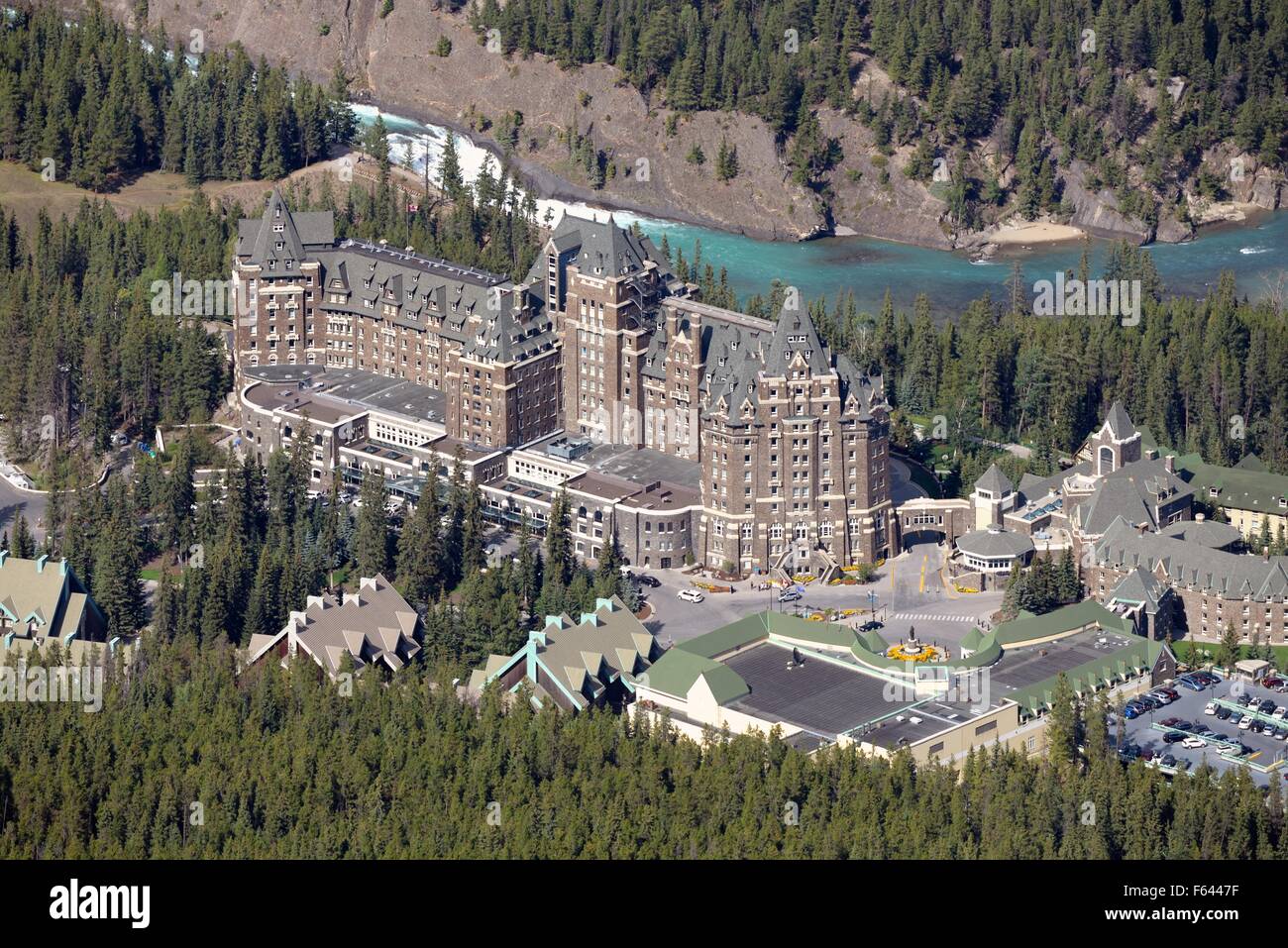 View Of The Fairmont Banff Springs Hotel Alberta Canada From Stock
