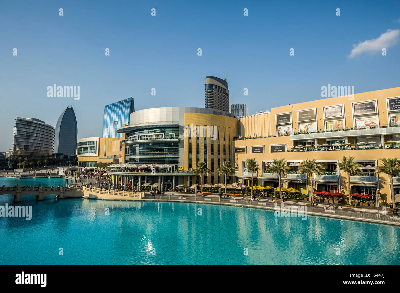 Dubai City landscapes, Dubai Mall shopping centre Stock Photo