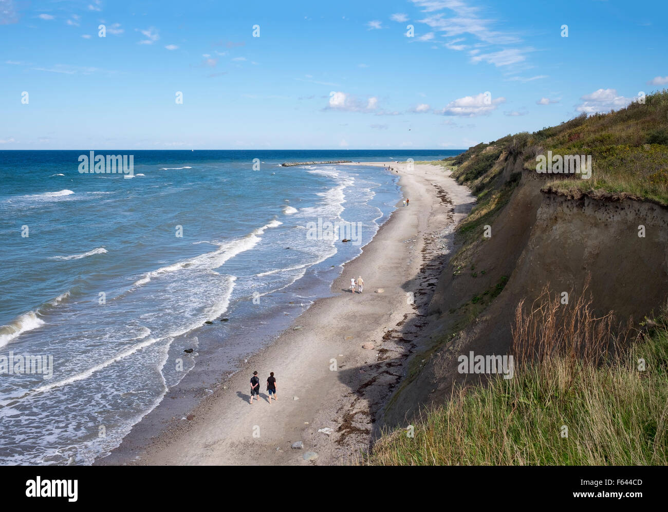 Cliffs along shore, Baltic Sea, Ahrenshoop, Fischland, Fischland-Zingst, Mecklenburg-Western Pomerania, Germany Stock Photo