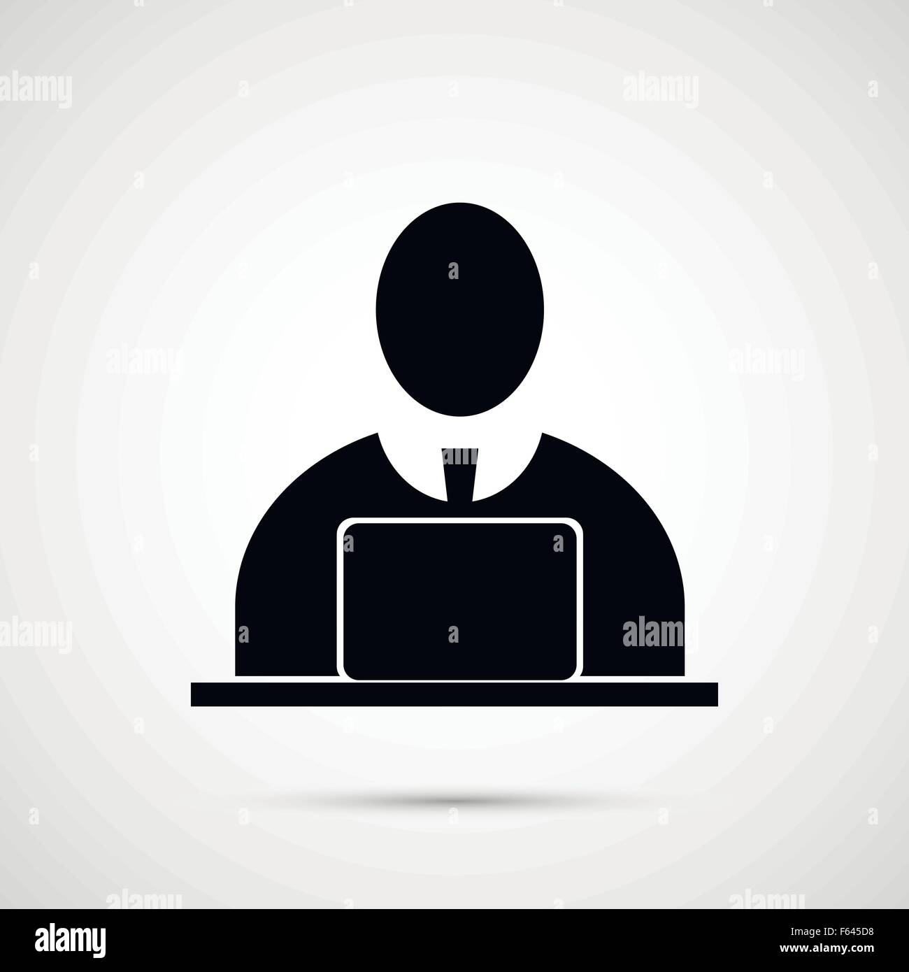 People vector design. Man at the computer icon Stock Vector Image & Art ...