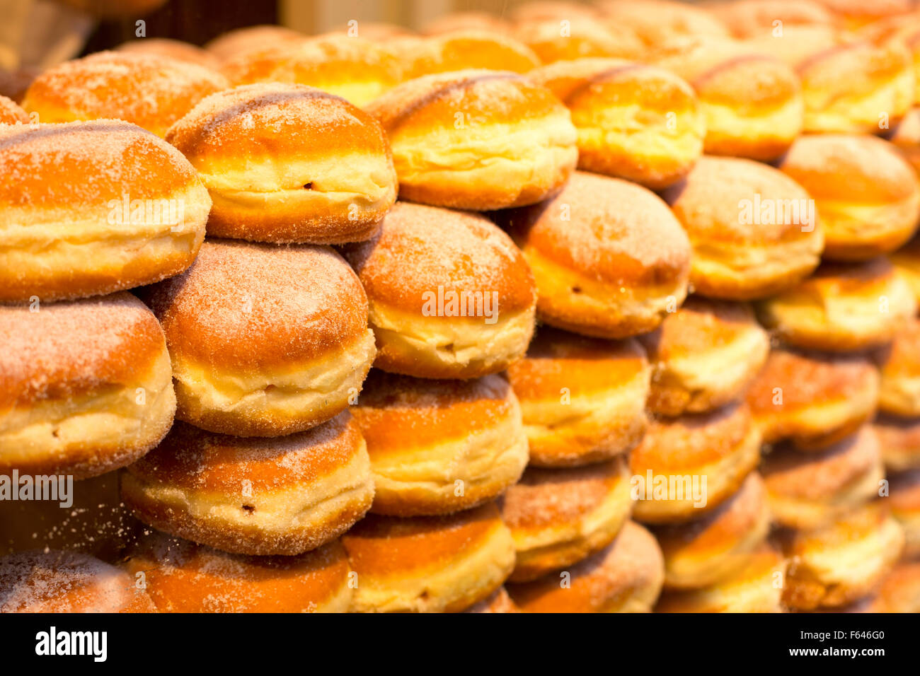 Sweet buns at the bakery shelf Stock Photo Alamy