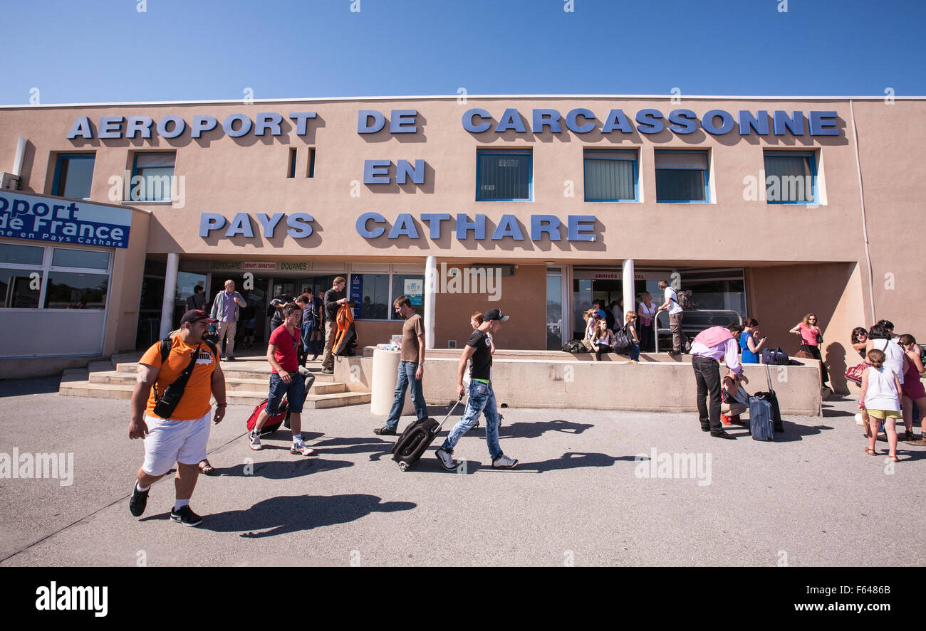 Carcassonne airport terminal france hi-res stock photography and