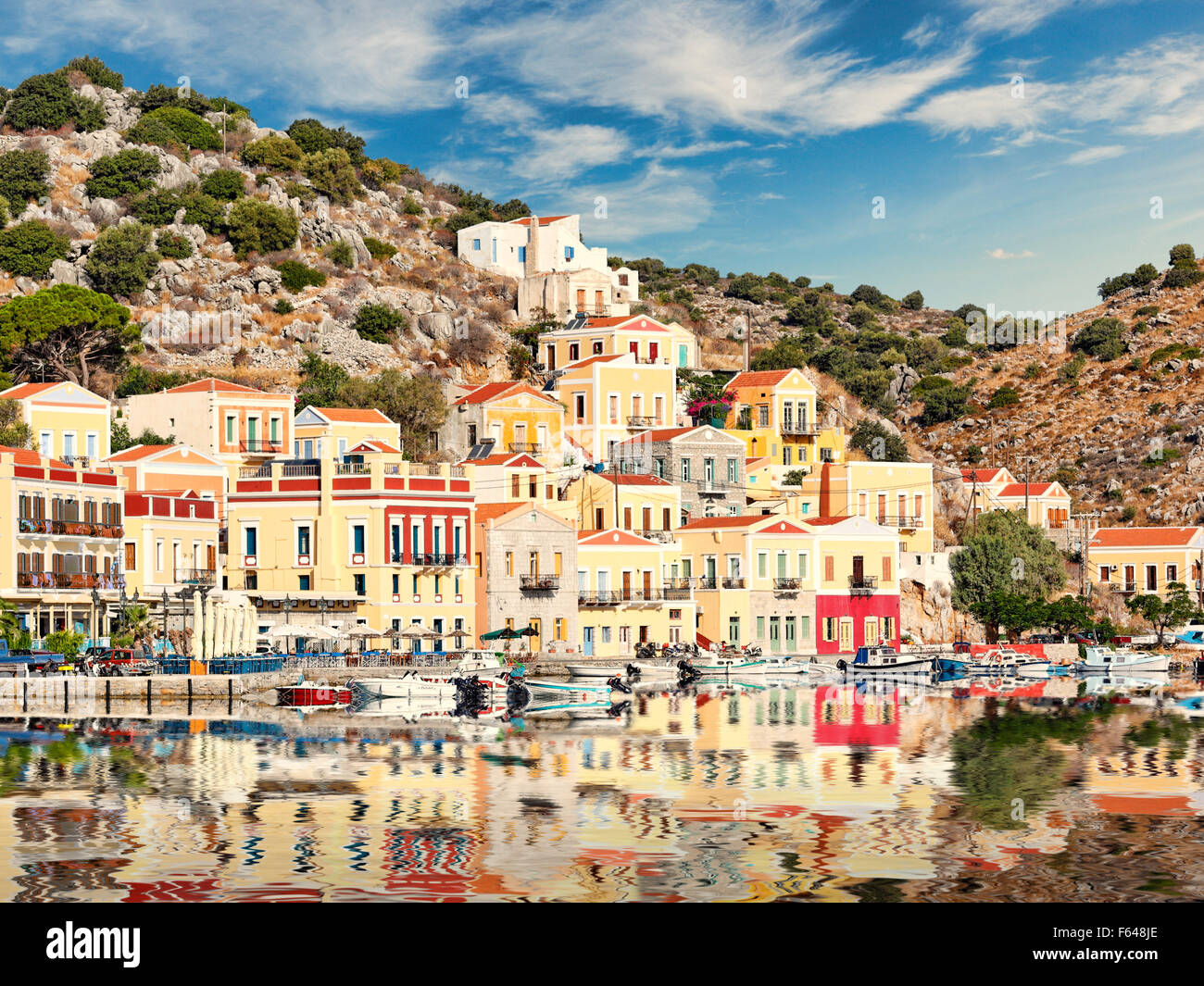 The port of Symi island is definitely the most beautiful in Greece Stock  Photo - Alamy