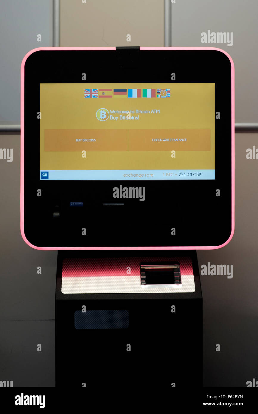 An ATM machine to buy and sell bitcoin by Bitcoin Embassy stands in the  Elephant and Castle shopping centre in London, United Kingdom on February  11, 2019 Stock Photo - Alamy