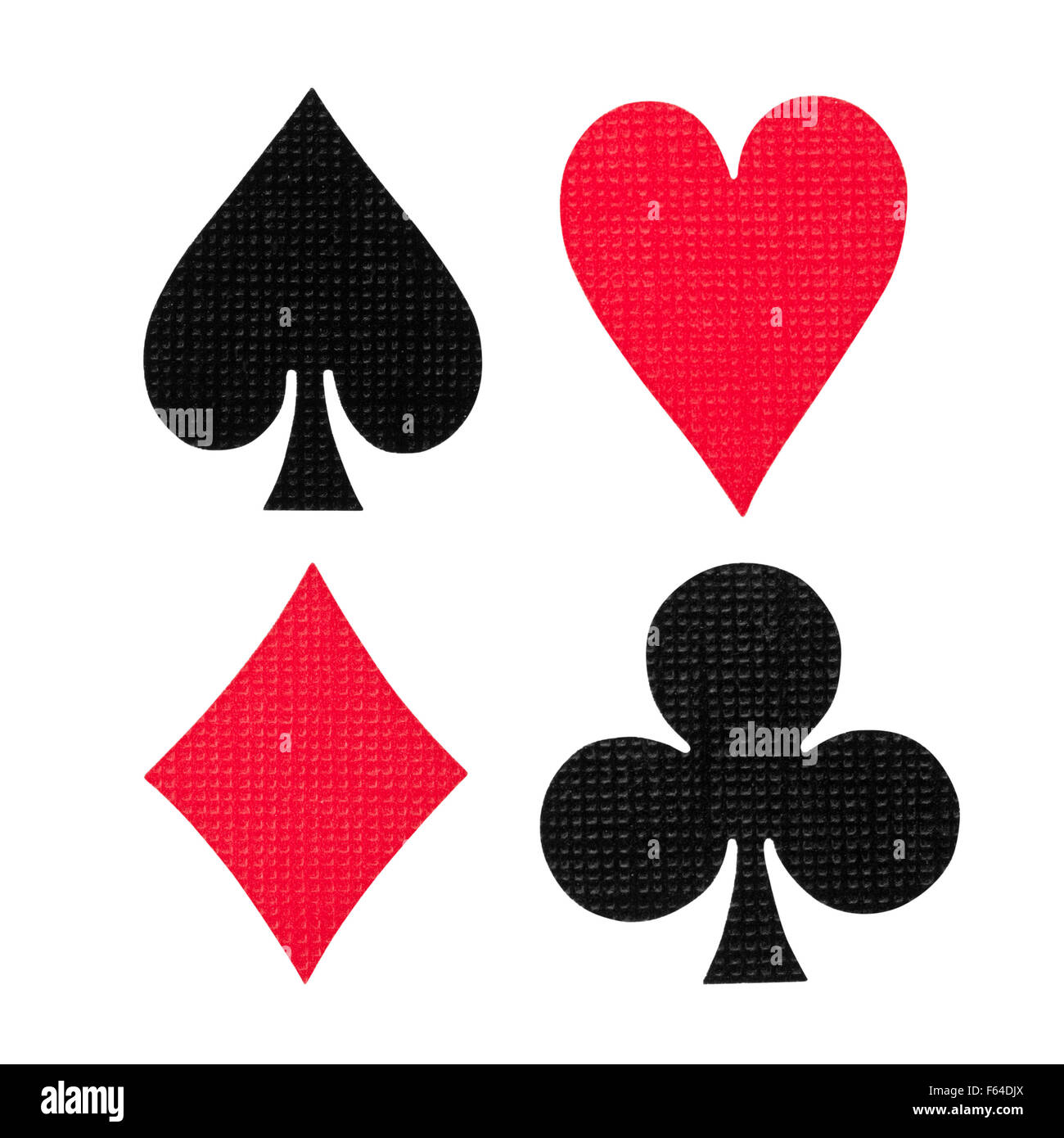 Playing cards colors isolated on white Stock Photo Alamy