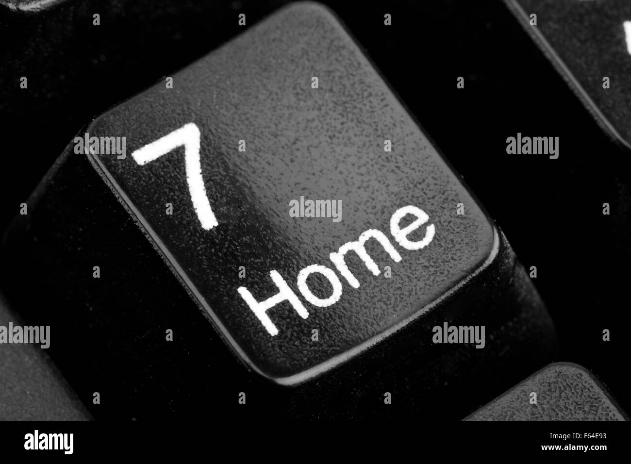 Close-up view of computer keyboard. 'Home' key Stock Photo