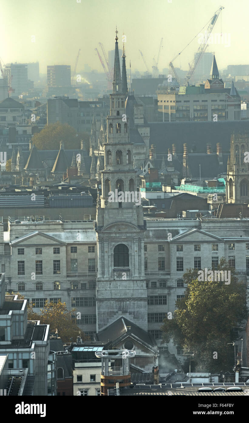 City of London church spire. Stock Photo