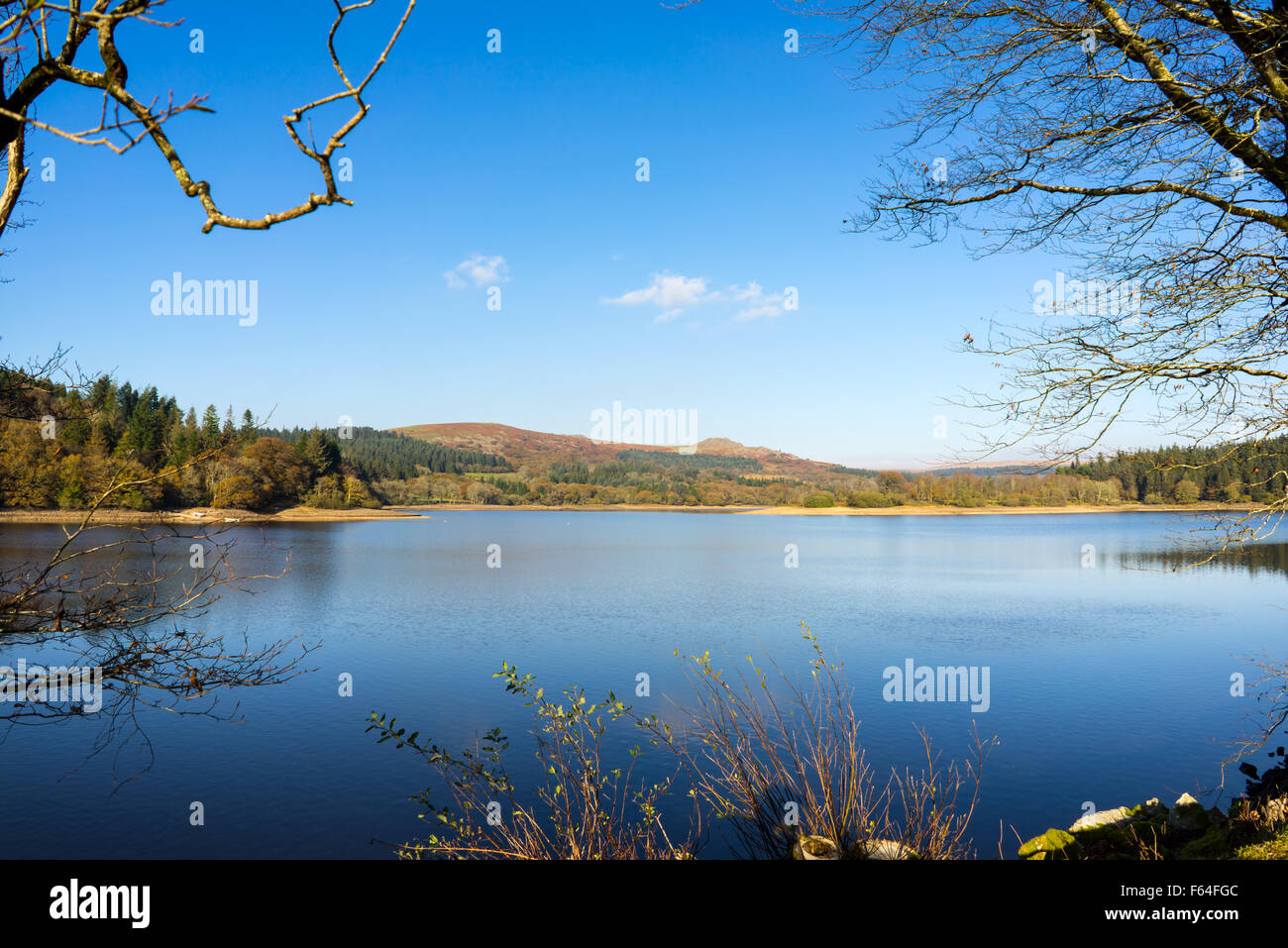 Burrator Reservoir on Dartmoor National Park one of the reservoirs