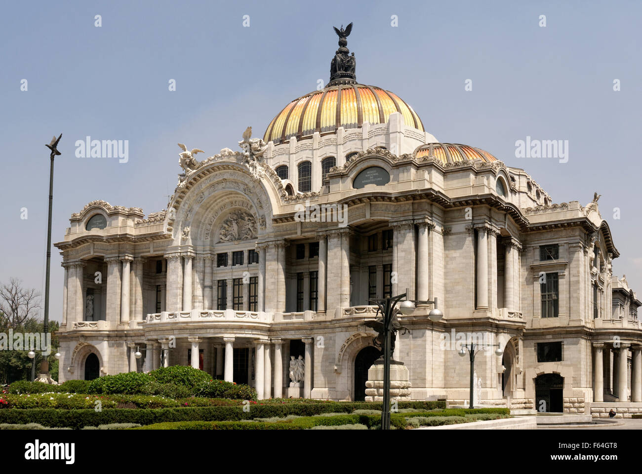 The Art Nouveau and Art Deco Palacio de Bellas Artes or Palace of Fine Arts in Mexico City, Mexico Stock Photo