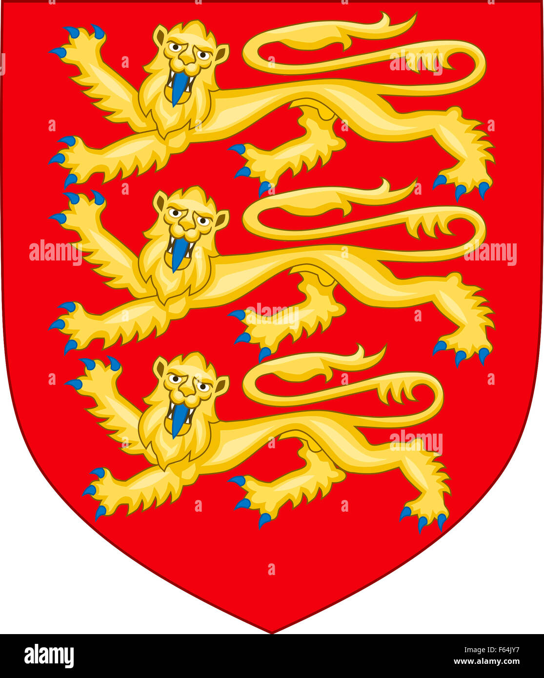 Royal coat of arms of England. Stock Photo