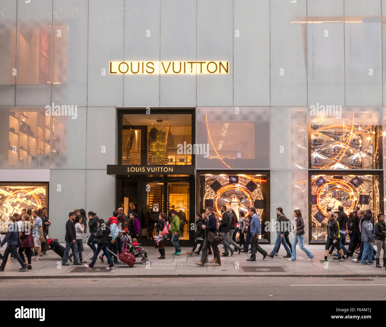 Louis Vuitton Retail Store Facade Front Entrance Fifth Avenue, NYC