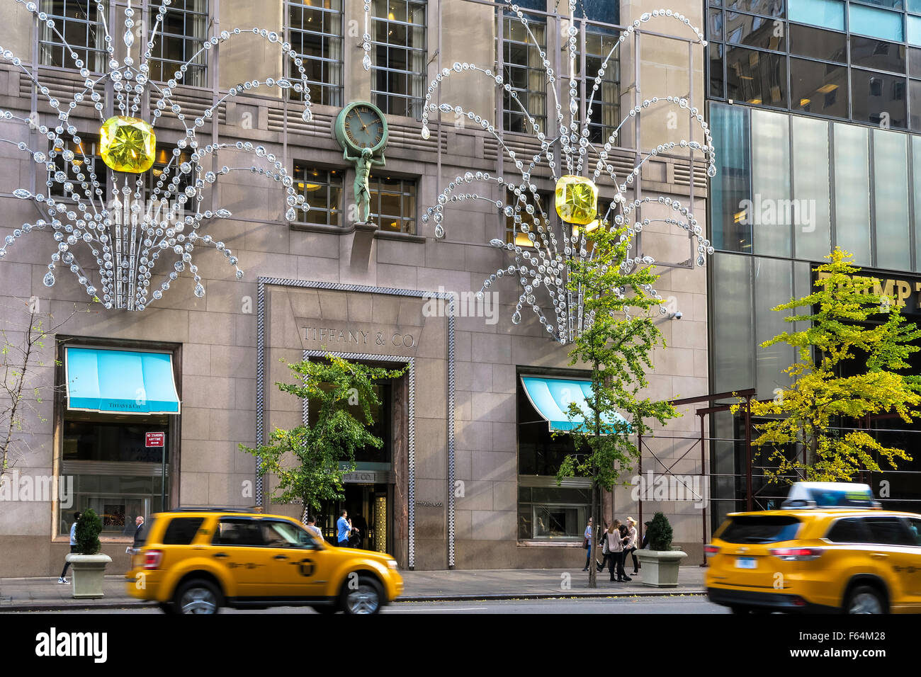 Tiffany & Co., Jewelry Store, Holiday Decorations, NYC Stock Photo