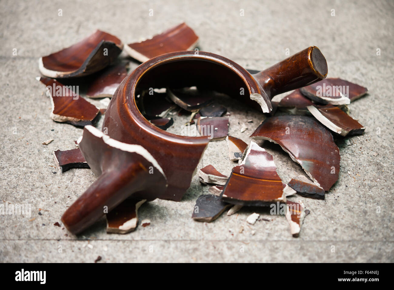 broken clay pot on the ground Stock Photo Alamy