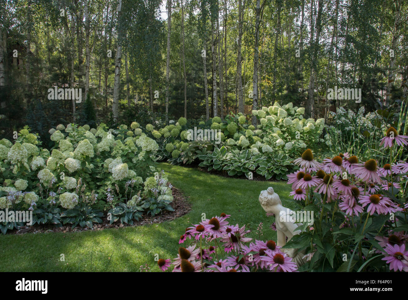 Wilcza Gora Garden in summer. Stock Photo