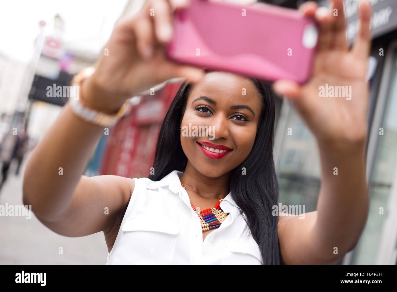 young woman taking a selfie Stock Photo - Alamy