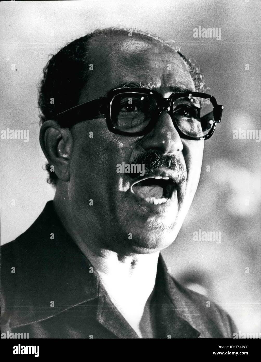 1968 - Sadat: Mohamed Anwar El-Sadat, President of Egypt since 15 October 1970, and supreme commander of the Armed Force. Born 27 December 1918 © Keystone Pictures USA/ZUMAPRESS.com/Alamy Live News Stock Photo