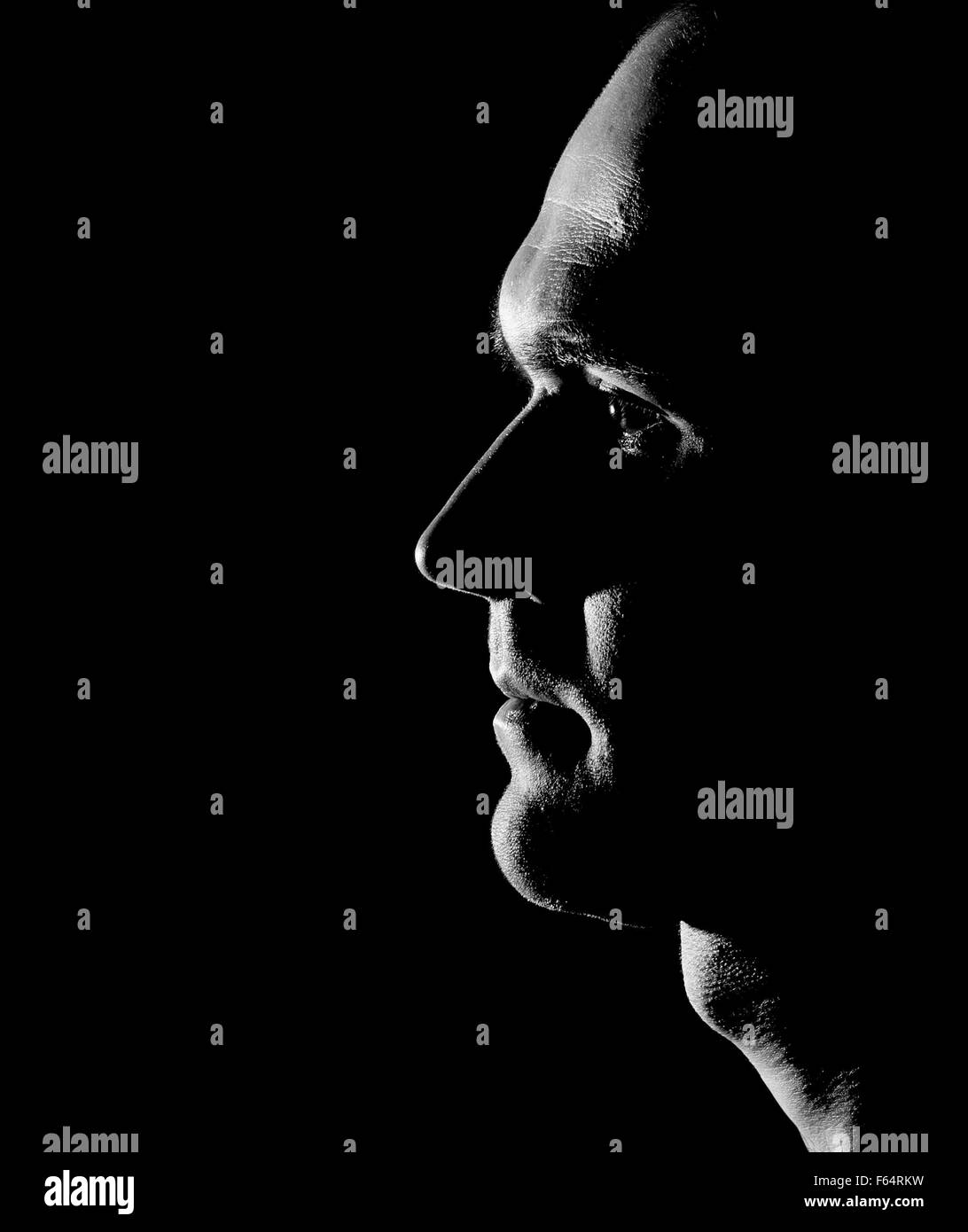 Portrait sad pensive man watching hi-res stock photography and images ...
