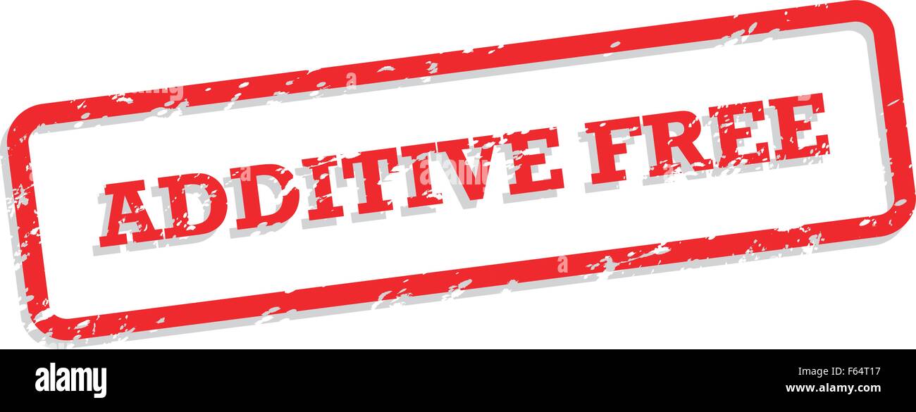 Red rubber stamp vector for additive free food concept Stock Vector ...