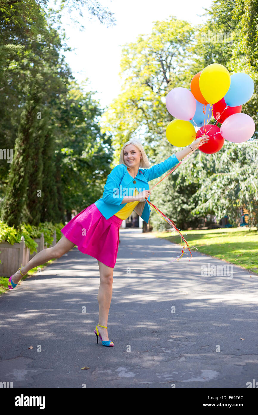 Birthday balloons park hi-res stock photography and images - Alamy
