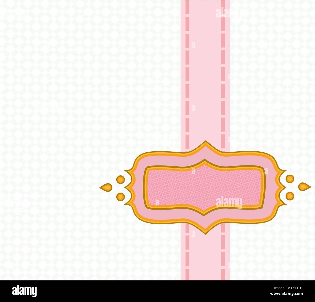 Vector frame with ribbon of pink over white Stock Vector Image & Art ...
