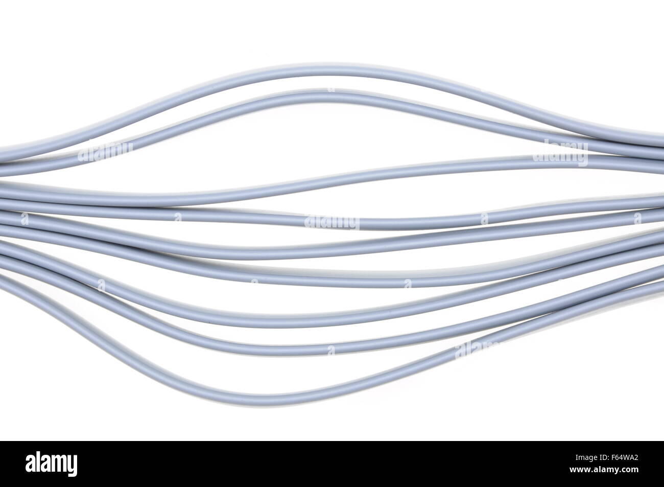 Cables of computer network isolated on white background Stock Photo - Alamy