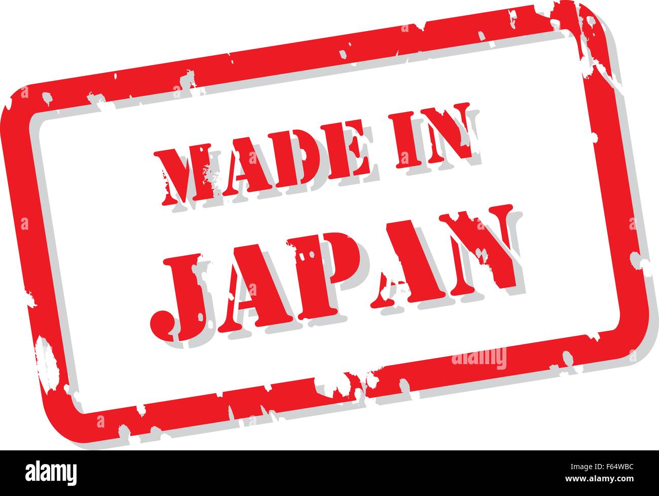 Red rubber stamp vector of Made In Japan Stock Vector