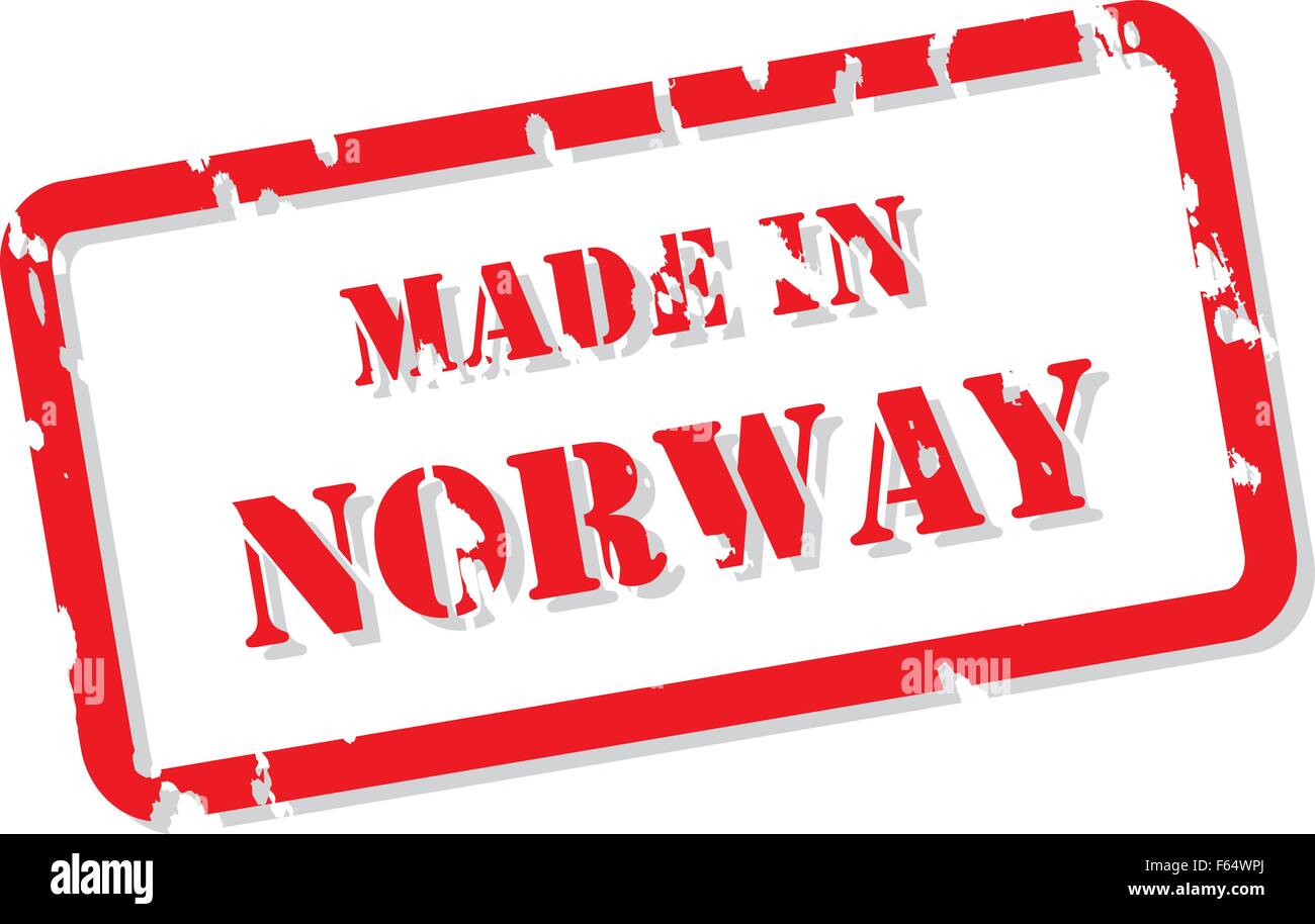 Red rubber stamp vector of Made In Norway Stock Vector Image & Art - Alamy