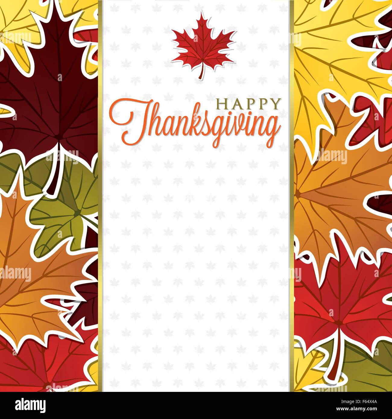 Maple leaf Happy Thanksgiving card in vector format Stock Vector Image ...