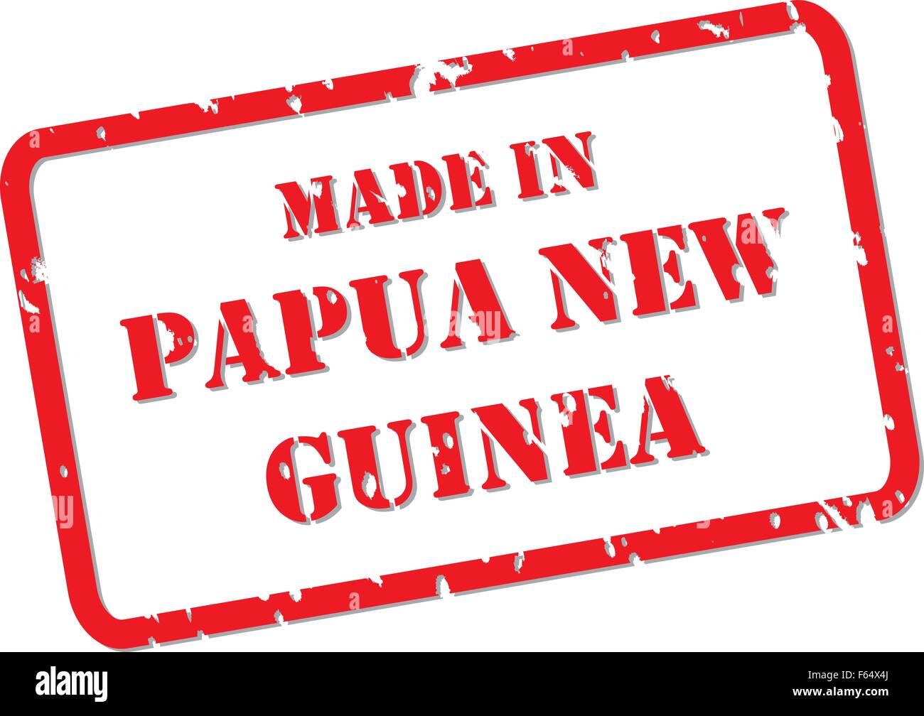 Red rubber stamp vector of Made In Papua New Guinea Stock Vector