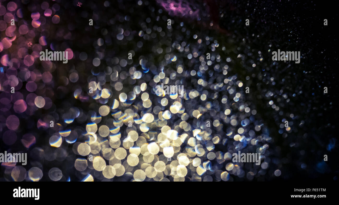 Defocused abstract colorful lights background. Natural bokeh photo patten Stock Photo