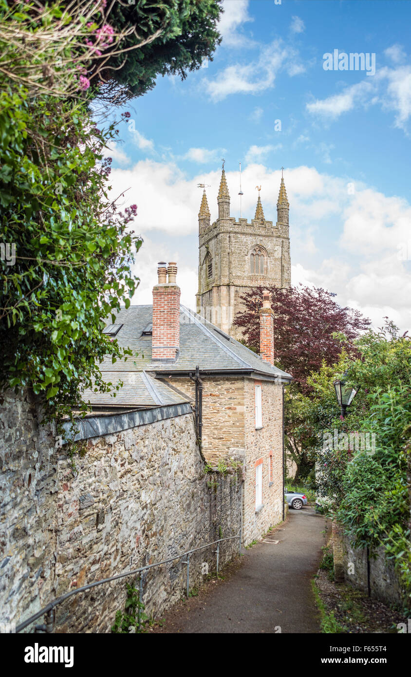 Fowey Parish Church, Cornwall, England, United Kingdom Stock Photo