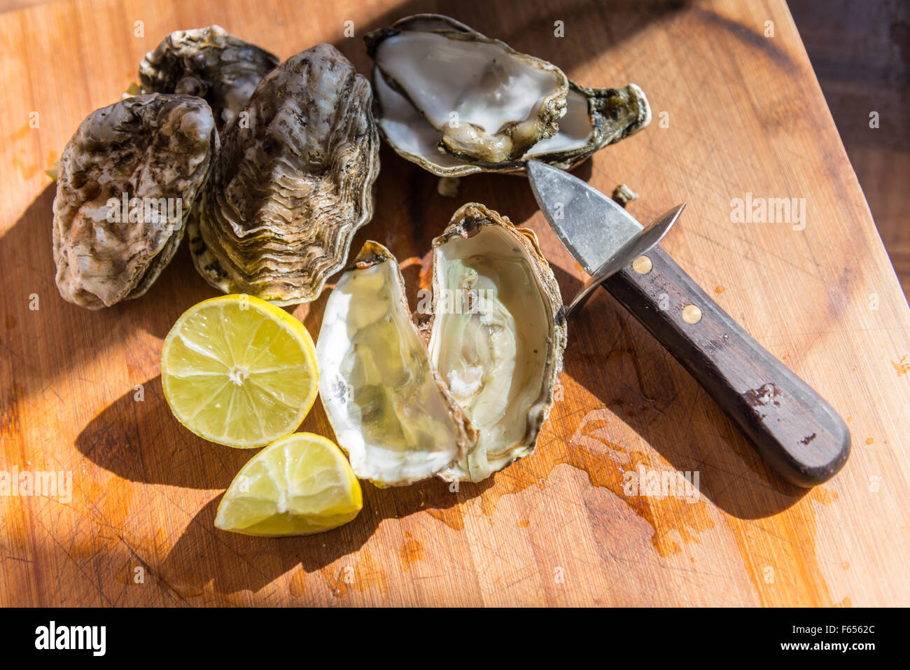 Oyster ready to eat Stock Photo