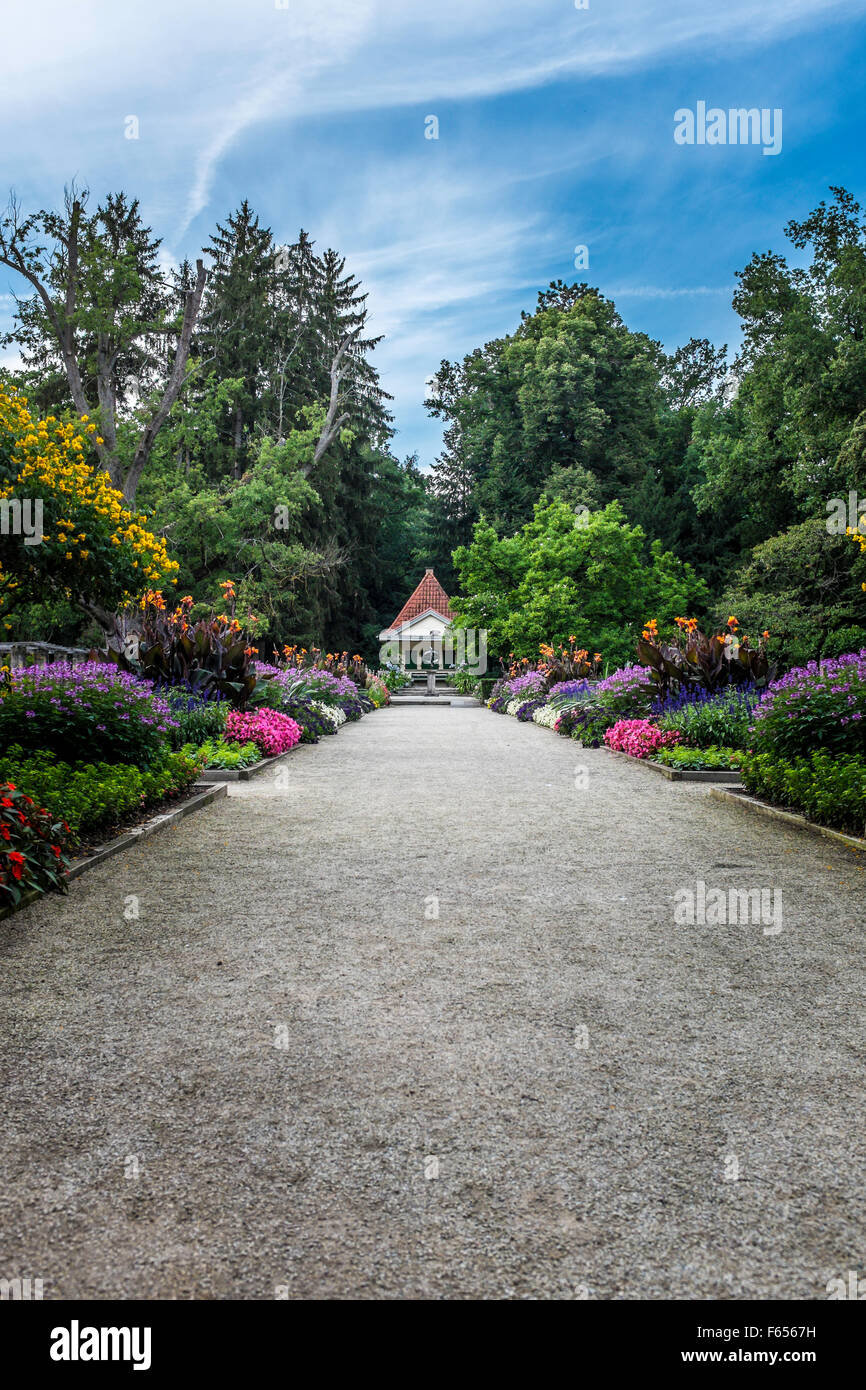 Flower garden in the Hain Park in Bamberg Germany Stock Photo Alamy