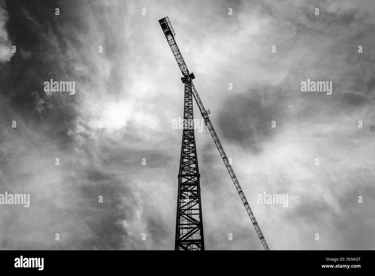 Construction crane Black and White Stock Photos & Images - Alamy