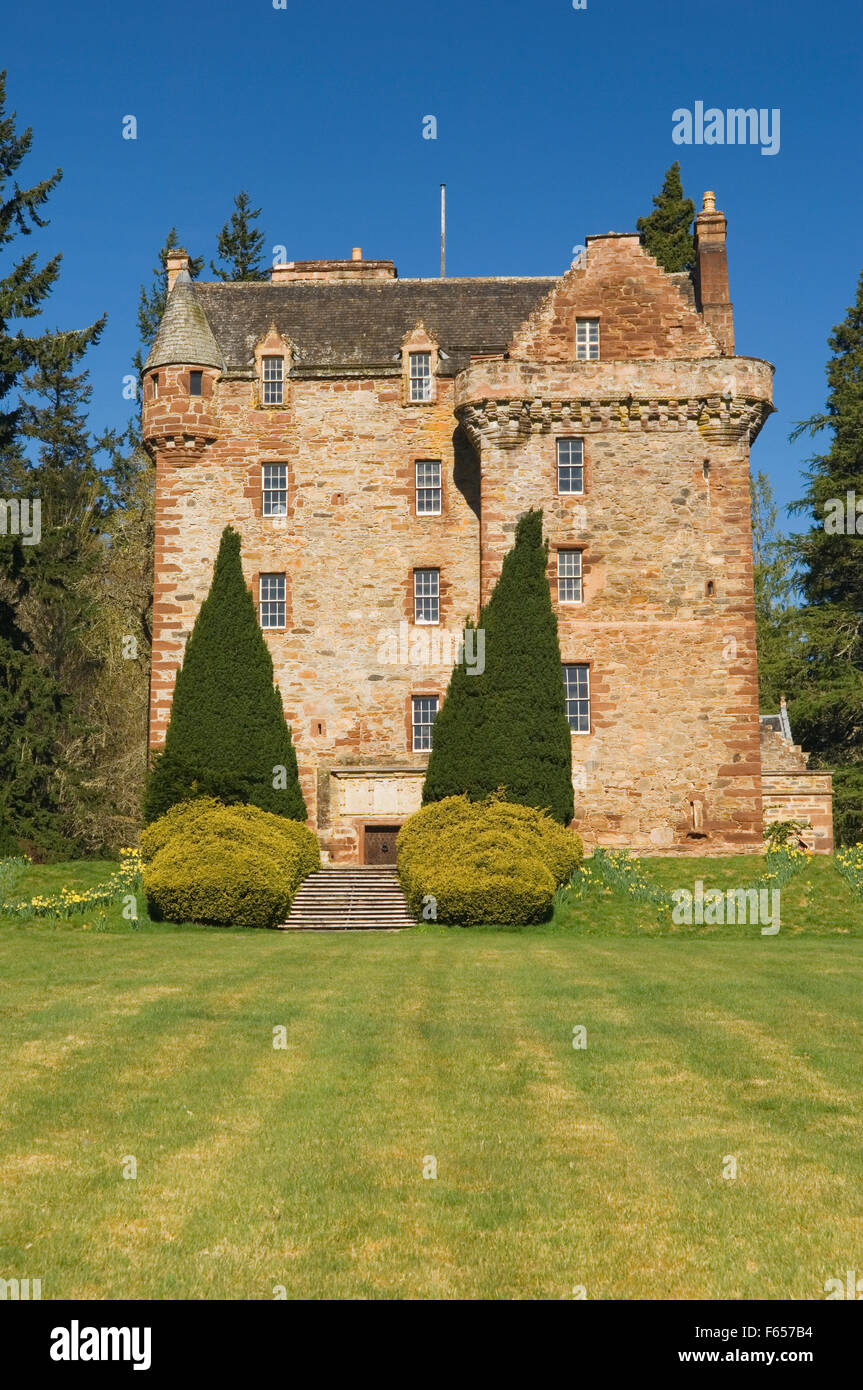 Castle Leod in spring, near Strathpeffer, Ross-shire, Scotland. Stock Photo