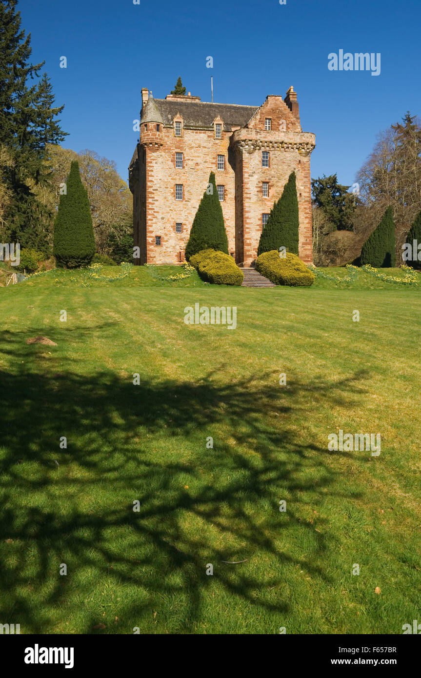 Castle Leod in spring, near Strathpeffer, Ross-shire, Scotland. Stock Photo