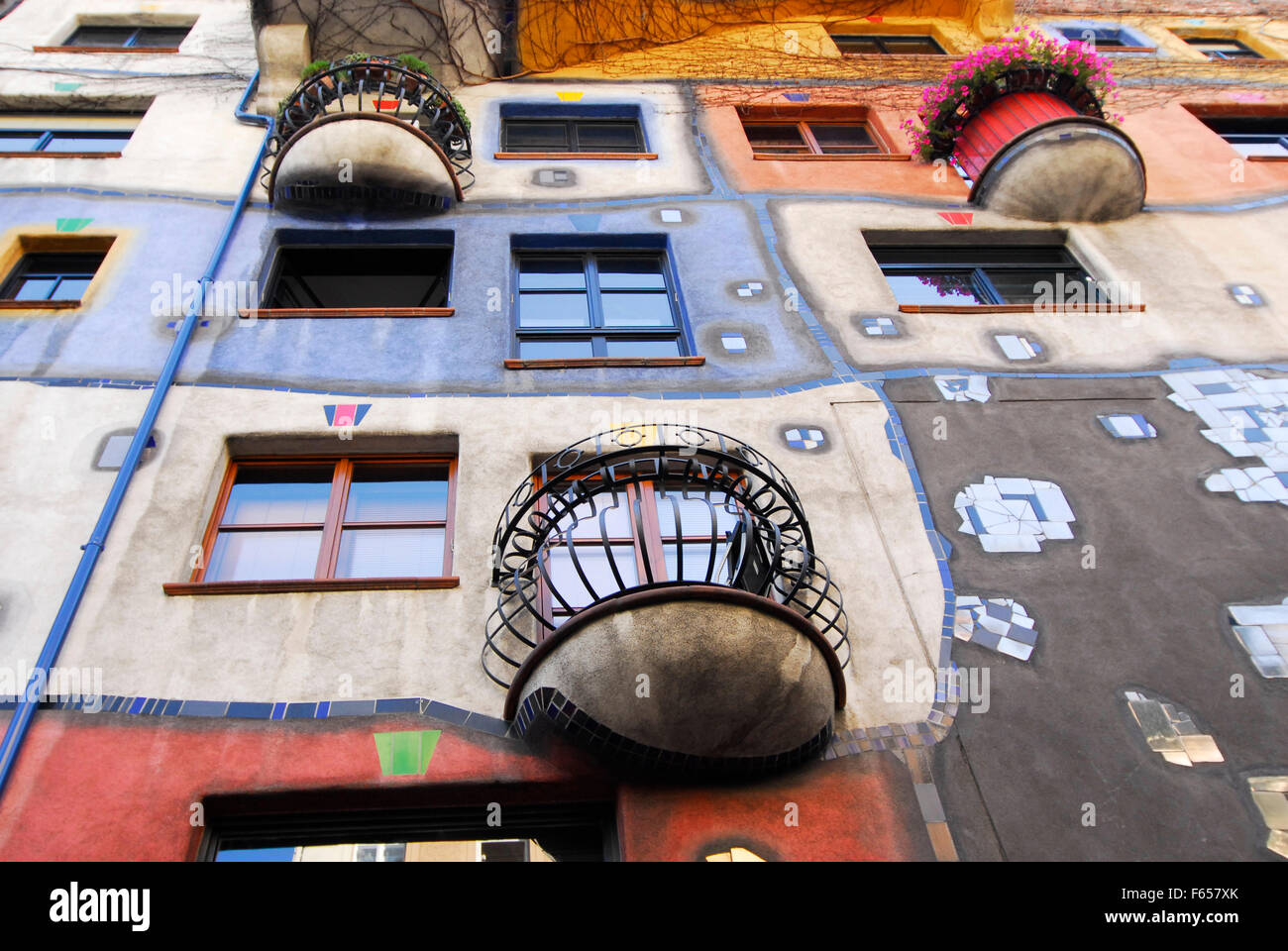 Hundertwasser House, Vienna, Austria Stock Photo