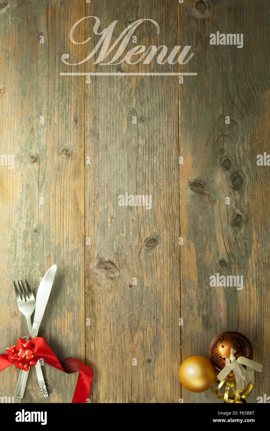 Christmas menu background Stock Photo