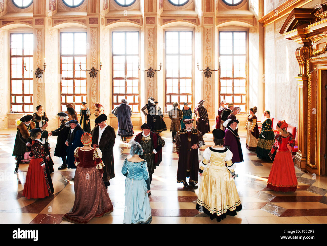People in evening wear performing Augsburg Generation Dance in Augsburg