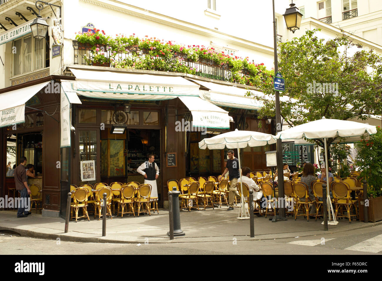 Saint-Germain-des-Pres Cafe in Paris, France Stock Photo